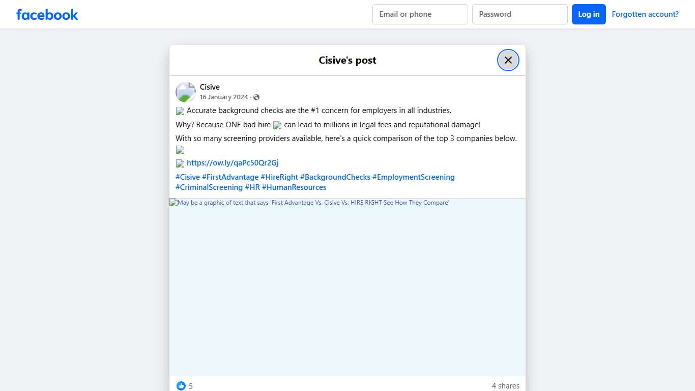 Cisive - 🎯 Accurate background checks are the #1 concern... Facebook